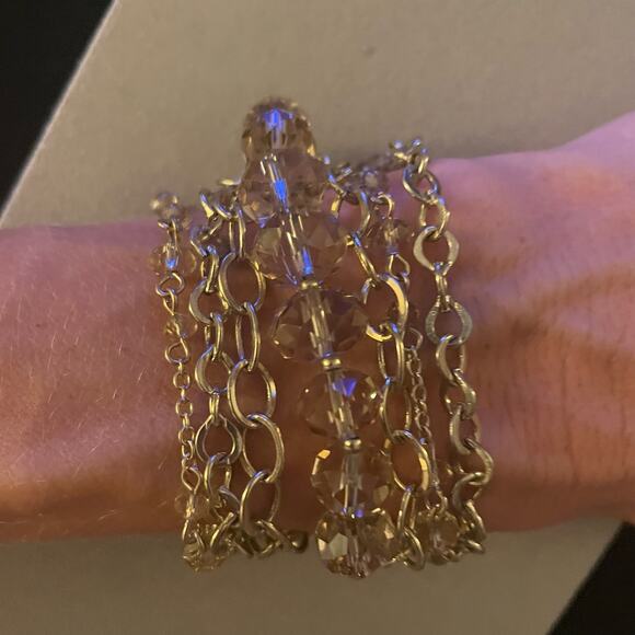 Multistrand Gold Tone Toggle Bracelet - Picture 1 of 2